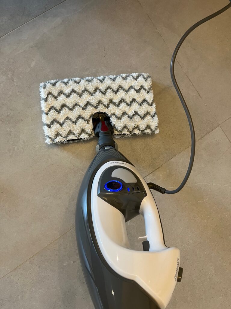SHARK STEAM MOP IN USE - BEFORE